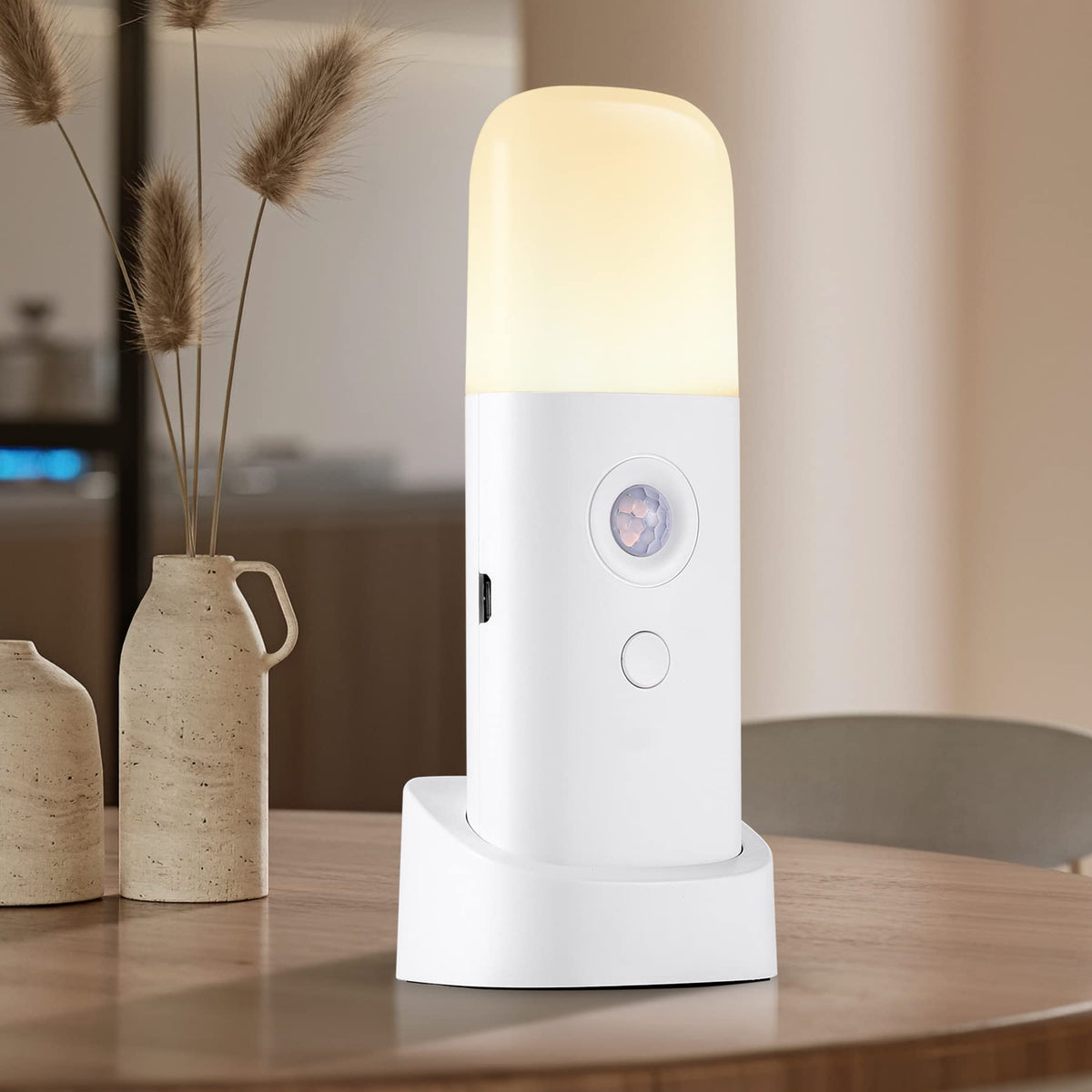 CREWEEL Rechargeable Motion Sensor Night Light – 2-Pack, Cordless & Dimmable
