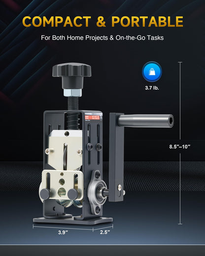 CREWORKS Manual Wire Stripper Machine — 0.06-1 in Wires, Drill Compatible