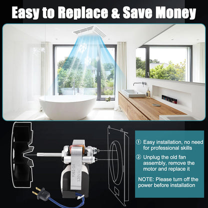 Criditpid BP27 Fan Motor Replacement for Broan Nutone Fans — 50 CFM, 2.0 Sones