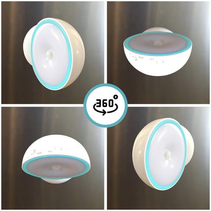 Cruise On Motion-Activated Battery LED Light with Magnetic Base — 360° Rotating Night Lamp
