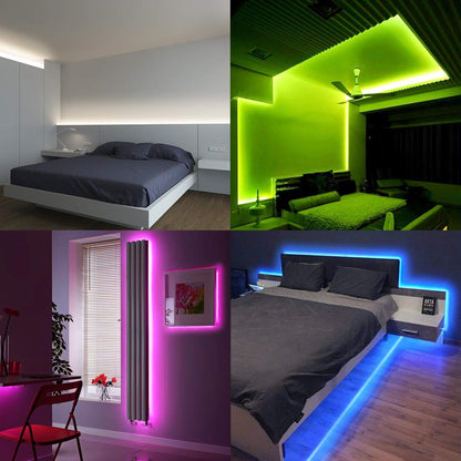 DAYBETTER LED Strip Lights 16.4ft with Remote & Power Supply – 44 Colors, Dimmable, Cuttable