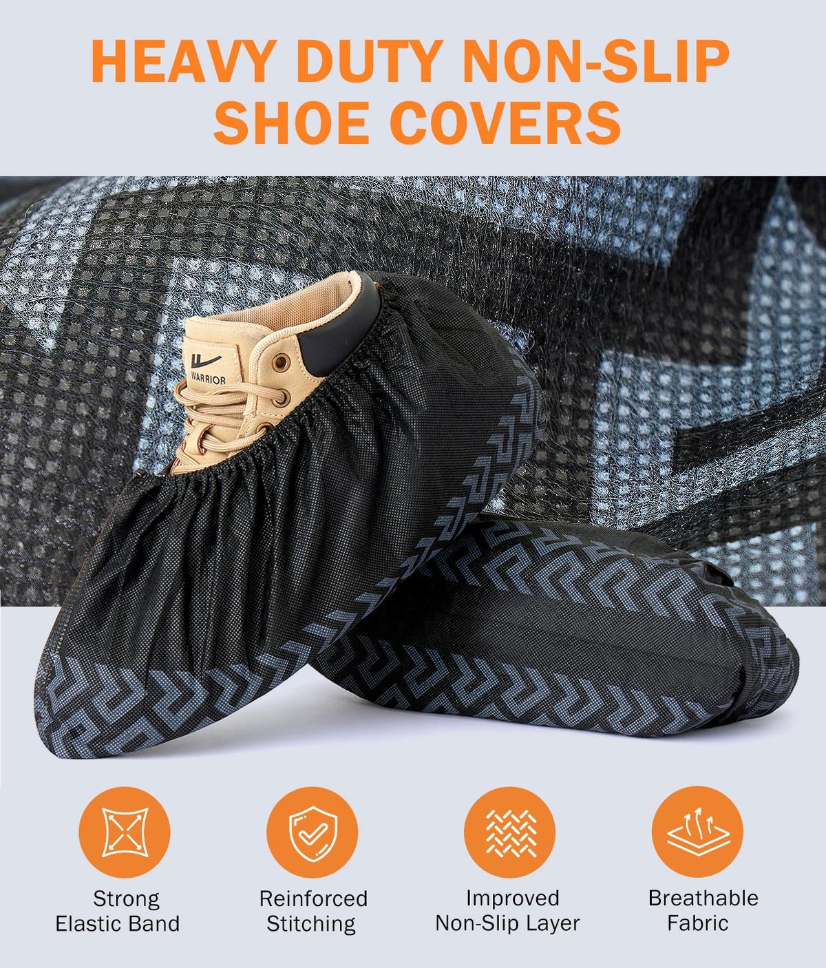 DclobTop X-Large Shoe Covers - Non-Slip, Durable & Breathable (100 Pcs)