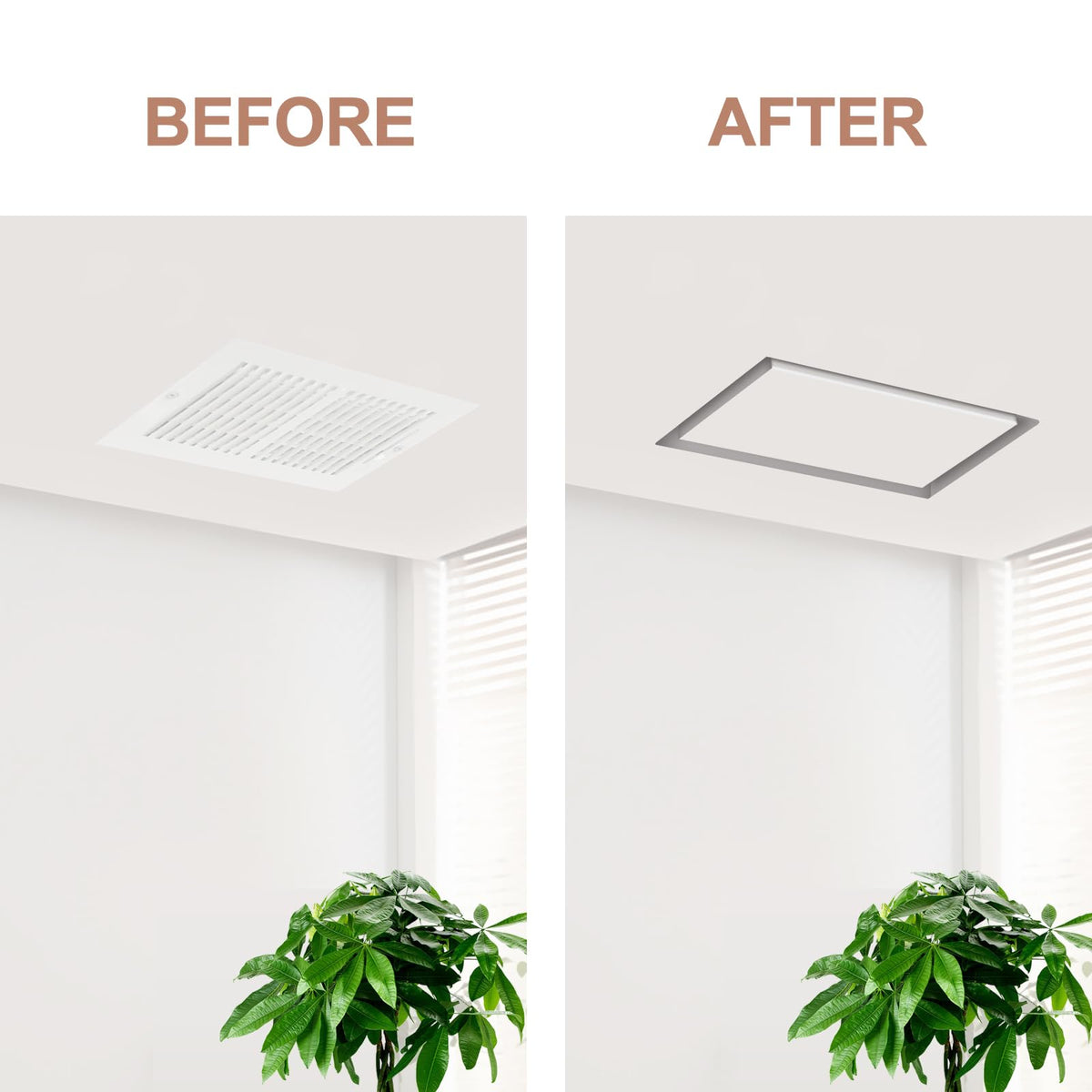 DDPow Flush Wall Vent Cover 6x10 in – Metal, Paintable, Easy Install, White