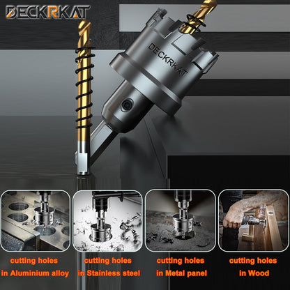 DECKRKAT 2-Pack 3/4in TCT Hole Saws – 19mm with Spring-Loaded Pilot Bits