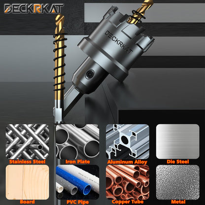 DECKRKAT 2-Pack 3/4in TCT Hole Saws – 19mm with Spring-Loaded Pilot Bits