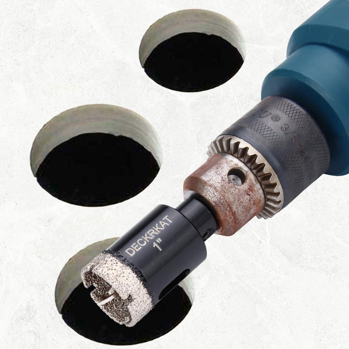 DECKRKAT 1-Inch Diamond Hole Saw Bits with Pilot Drill Bit – 2pc, 25mm