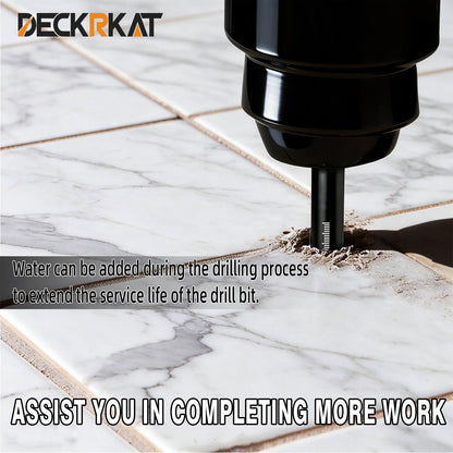 DECKRKAT 10-Pack Dry Diamond Drill Bits – 1/4 inch (6mm) Vacuum Brazed Hole Saws for Granite, Tile, Ceramic, Marble, Stone