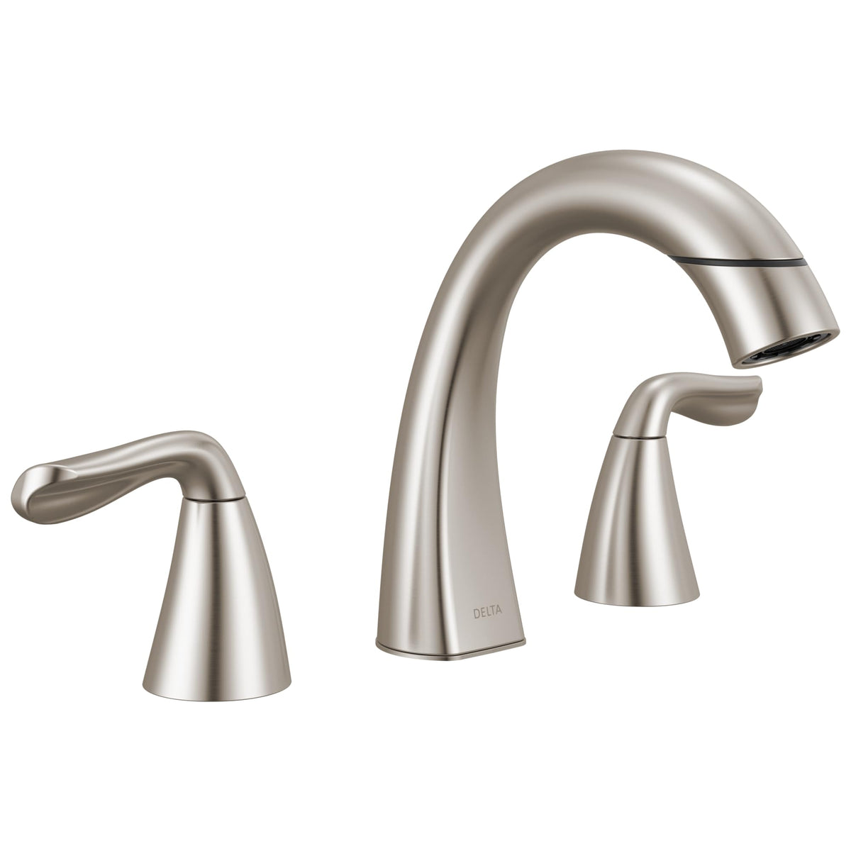 Delta Arvo Brushed Nickel 8-Inch Widespread Faucet with Pull-Down Sprayer | MagnaTite Docking