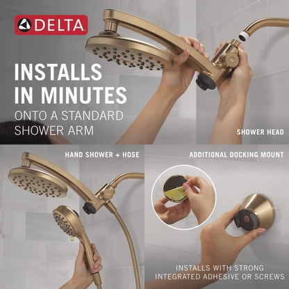 Delta PivotPro 3-in-1 Shower Head with ProClean Spray – Chrome, 1.75 GPM