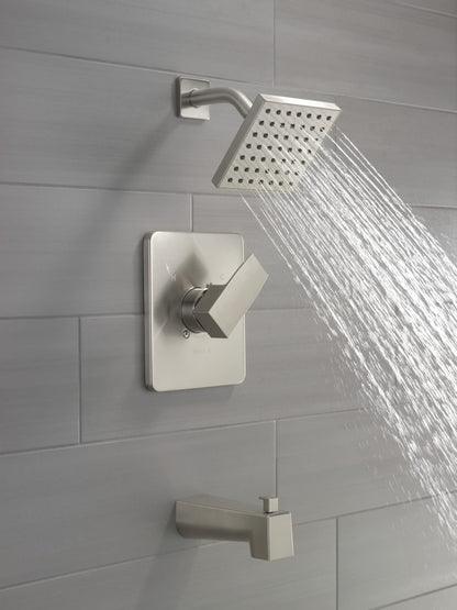 Delta Modern 14 Series Square Bath Set — Brushed Nickel (T14467-SS-PP)