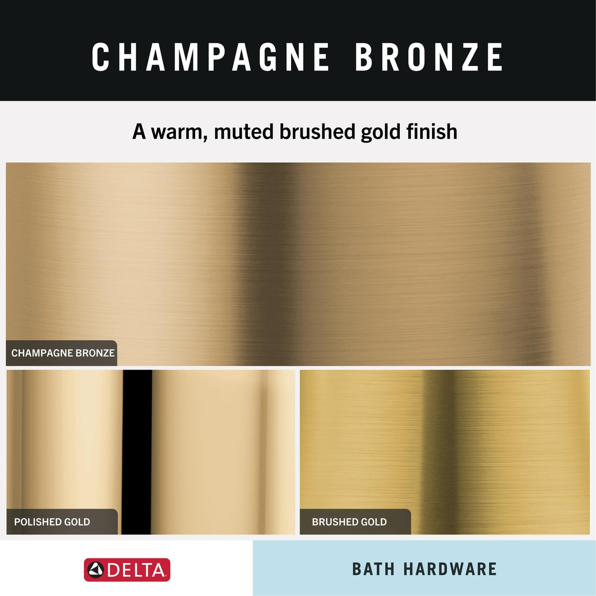 Delta Mylan Champagne Bronze Towel Ring – Wall-Mount Bath Accessory