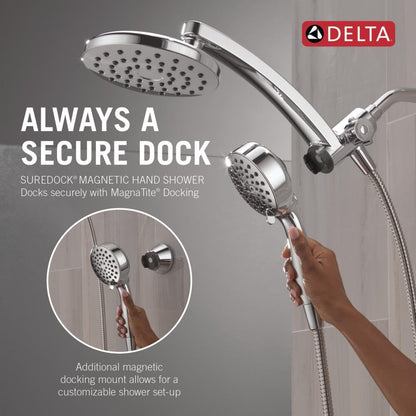 Delta PivotPro 3-in-1 Shower Head with ProClean Spray – Chrome, 1.75 GPM
