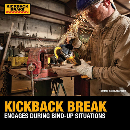 DEWALT 20V MAX Brushless Angle Grinder (Tool Only) 4-1/2 in – Paddle Switch, Kickback Brake