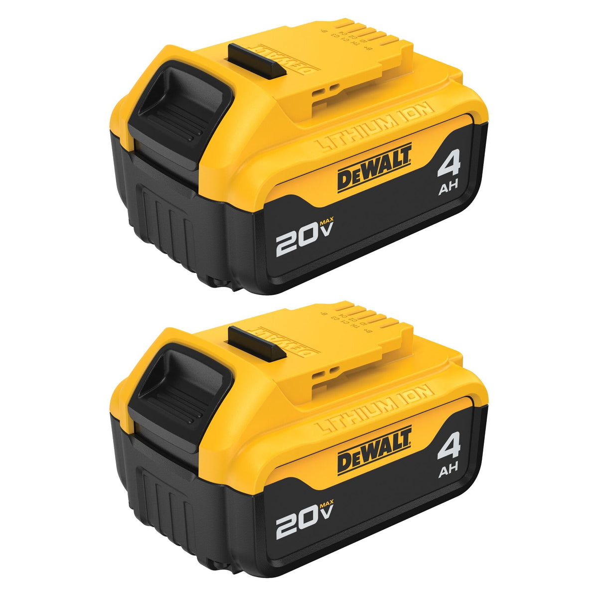 DEWALT 20V MAX XR Battery, 4.0-Ah, 2-Pack (DCB204-2) – High-Performance Power for 20V MAX Tools
