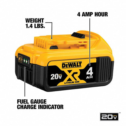 DEWALT 20V MAX XR Battery, 4.0-Ah, 2-Pack (DCB204-2) – High-Performance Power for 20V MAX Tools