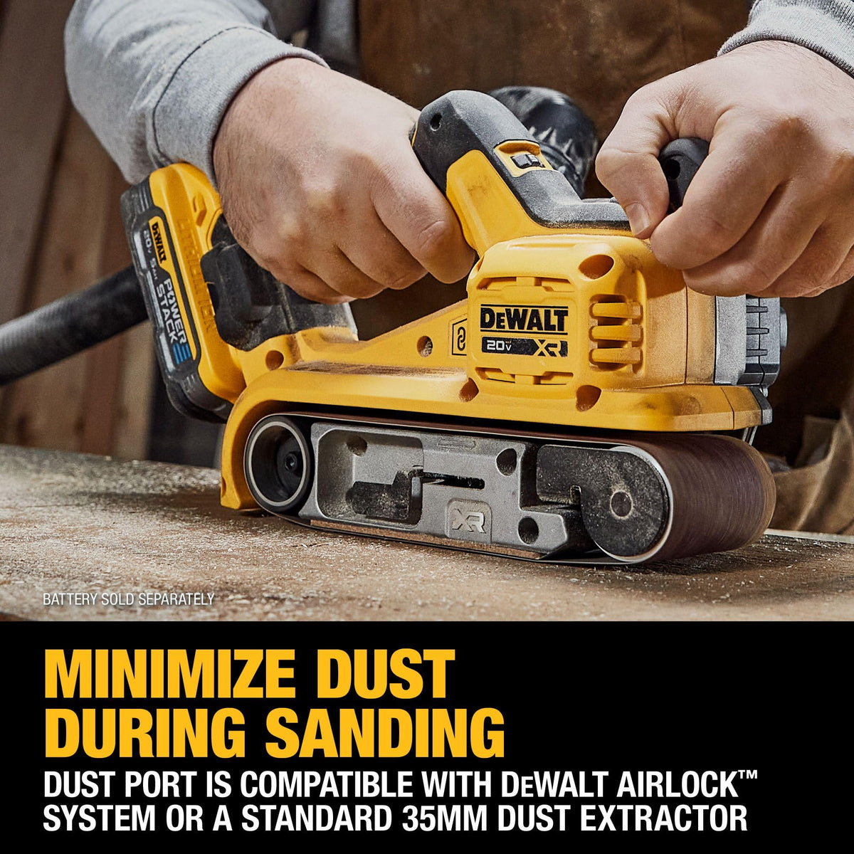DEWALT 20V MAX XR Belt Sander (DCW220B) – Cordless, Brushless, Tool Only