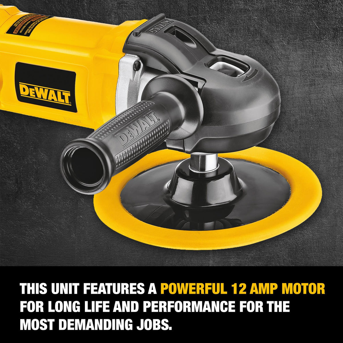 DEWALT Buffer Polisher DWP849X – 7-In/9-In, 12 Amp, Variable Speed 0–3,500 RPM
