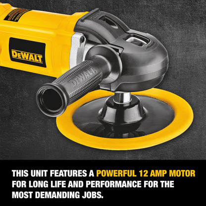 DEWALT Buffer Polisher DWP849X – 7-In/9-In, 12 Amp, Variable Speed 0–3,500 RPM