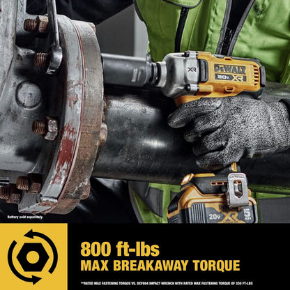 DEWALT 20V MAX XR Cordless Impact Wrench — 1/2 in Hog Ring (DCF891B) Bare Tool