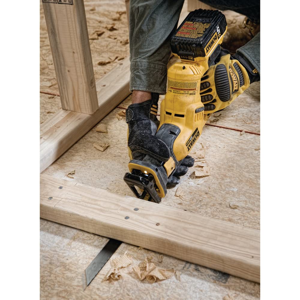 DEWALT 20V MAX Cordless Reciprocating Saw (DCS387B) — Compact, Variable Speed, LED Light, Bare Tool