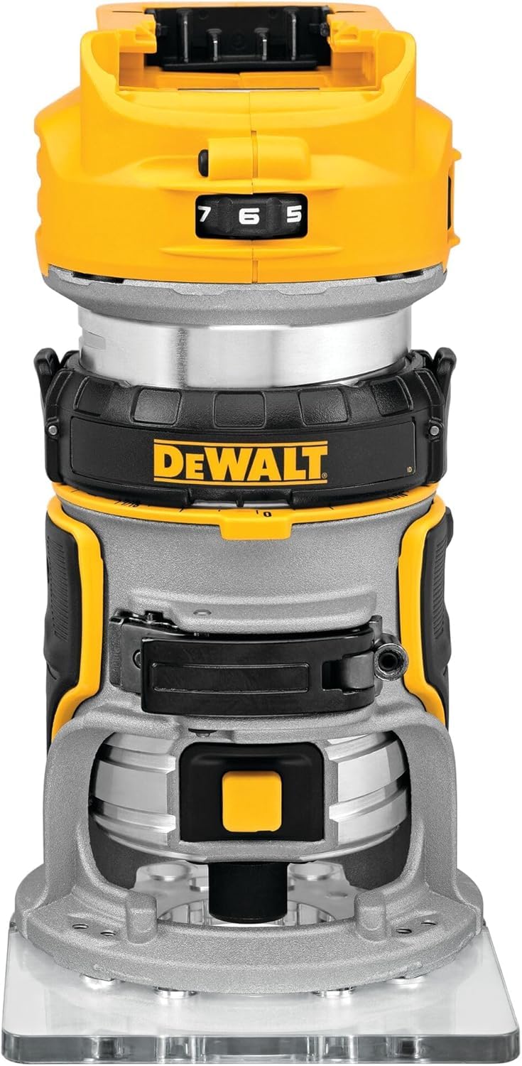 DEWALT DCW600B 20V MAX XR CMPCT Fixed Base Router | Cordless Precision for Trim & Edge Work