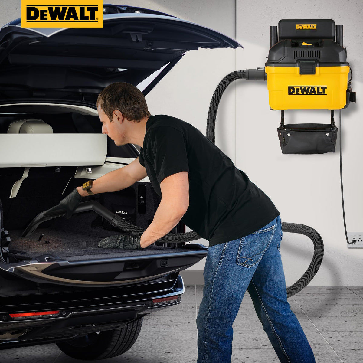 DEWALT DXV06G 6-Gallon Wall-Mounted Wet/Dry Vacuum — 5 Peak HP