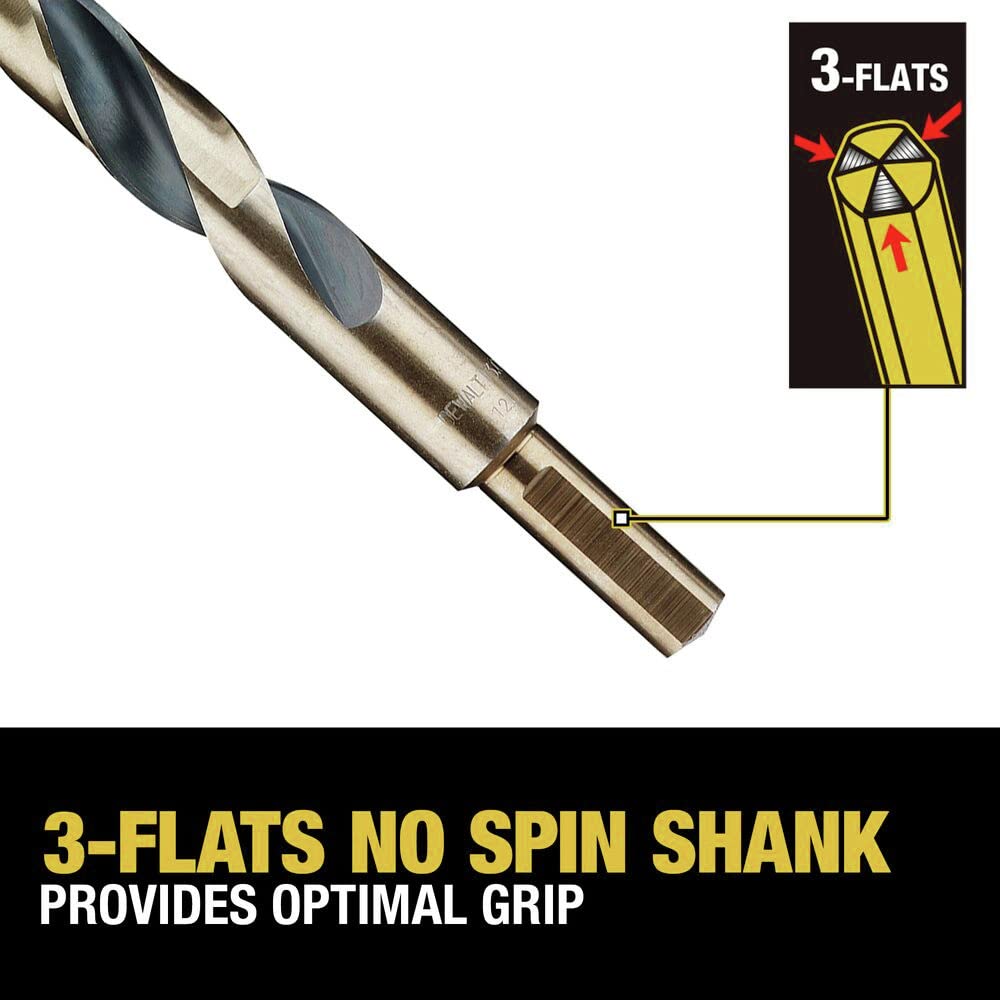 DEWALT Drill Bit Set 21 Pc – Black & Gold Oxide Coated, 135° Split Point (DWA1181)