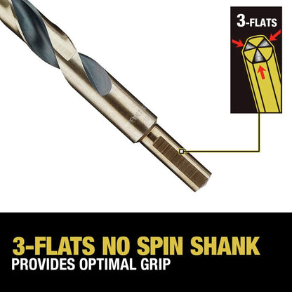 DEWALT Drill Bit Set 21 Pc – Black & Gold Oxide Coated, 135° Split Point (DWA1181)
