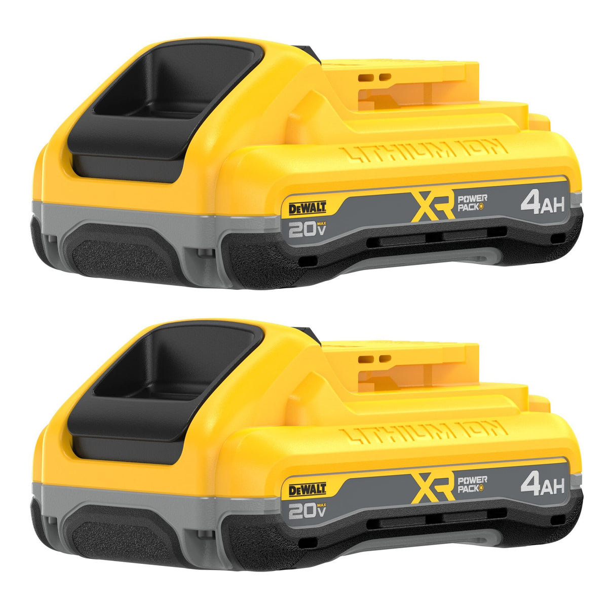 DEWALT 20V MAX XR POWERPACK 4Ah Battery – 50% More Power | 2-Pack (DCB2104-2)