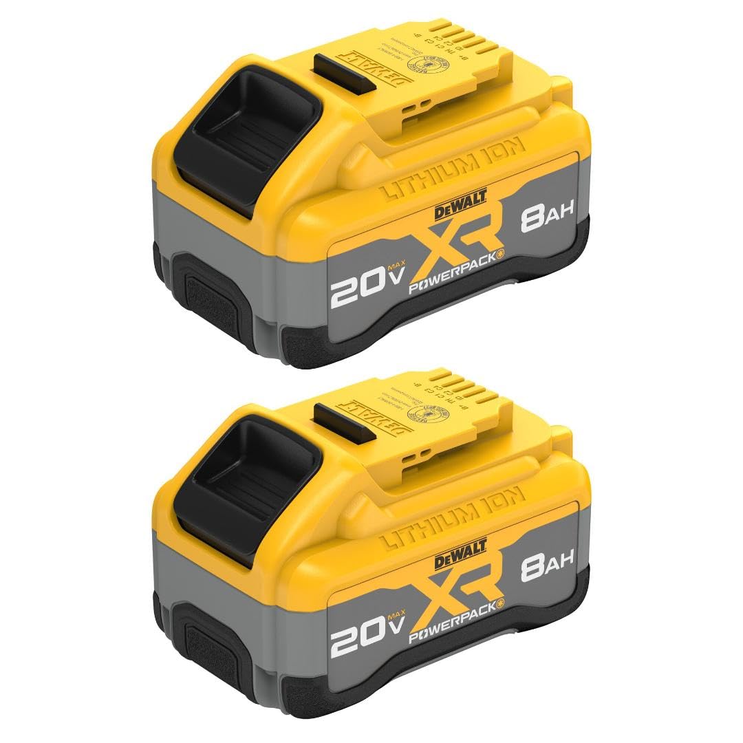 DEWALT 20V MAX XR 8Ah Powerpack Battery, 2-Pack (DCB2108-2)