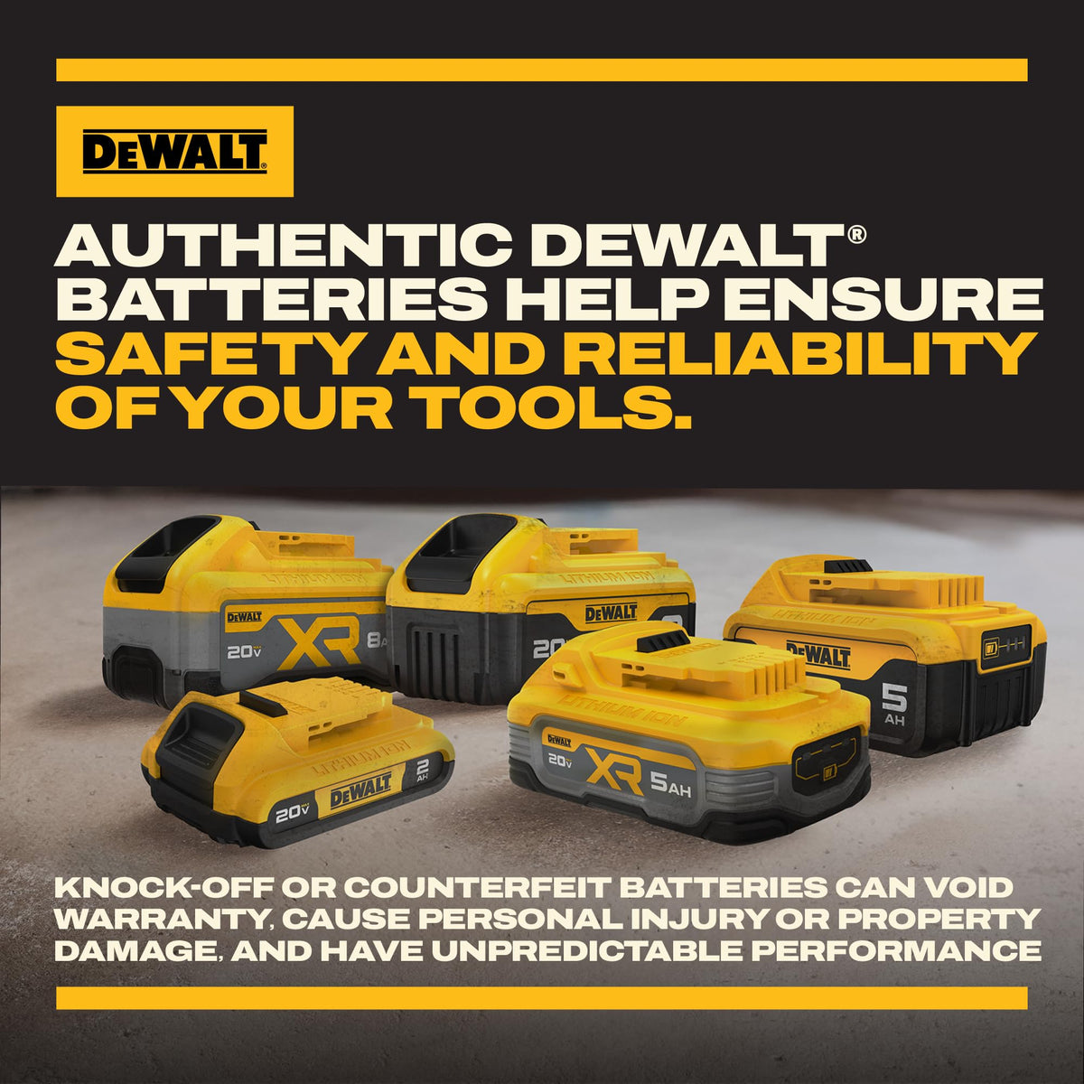 DEWALT 20V MAX XR 8Ah Powerpack Battery, 2-Pack (DCB2108-2)