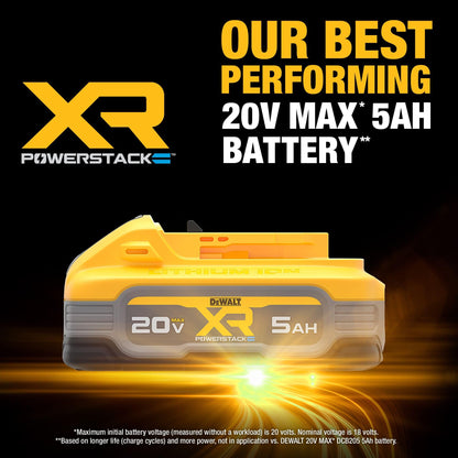 DEWALT Powerstack 20V MAX Battery 5Ah (2-Pack) – XR POWERSTACK 50% More Power