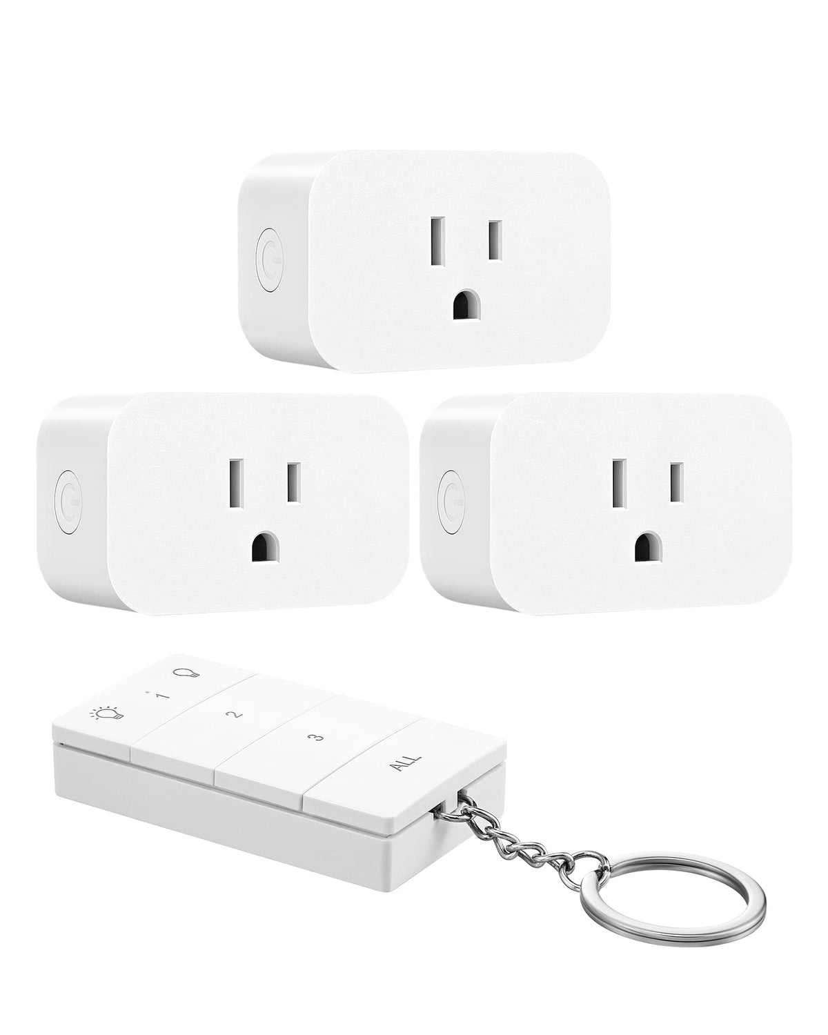 DEWENWILS Wireless Remote Control Outlet – 1 Transmitter, 3 Receivers, 100 ft Range, 125V/15A