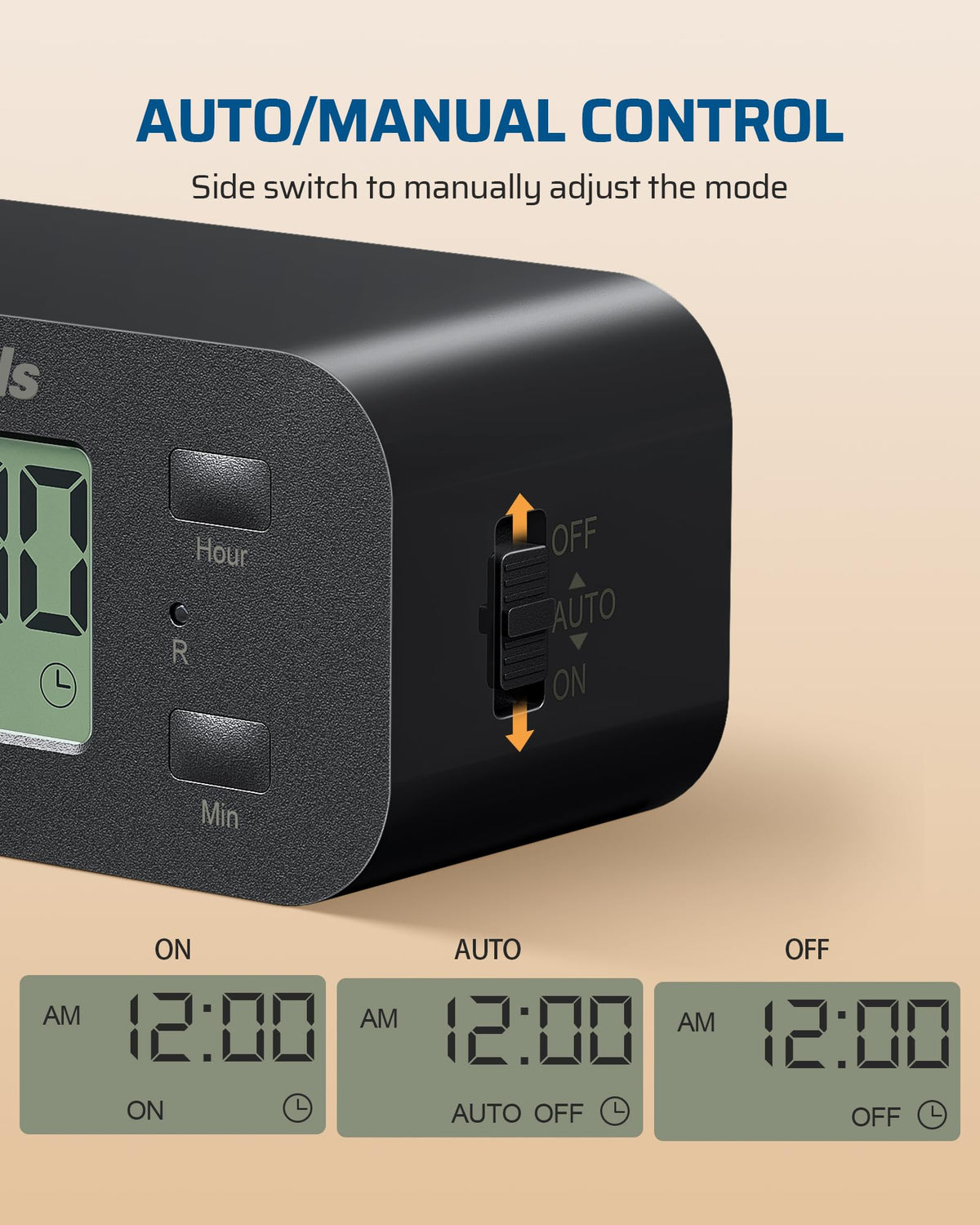DEWENWILS 24-Hour Programmable Timer Outlet – 2 Pack, 125V/15A, Grounded, Indoor Use