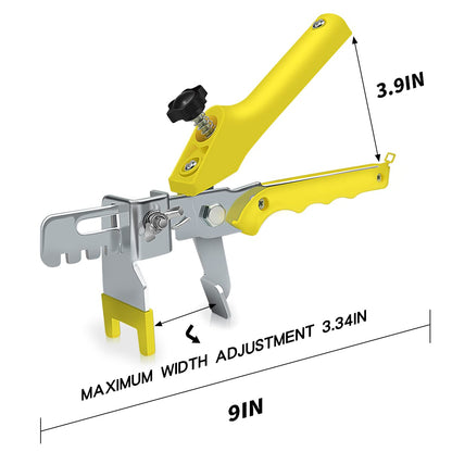 DGSL Tile Leveling System with Tile Plier – 300 Clips + 100 Reusable Wedges (1/8" Spacers)