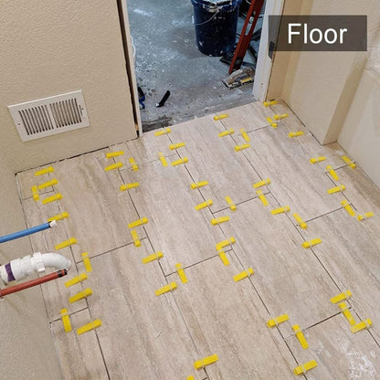 DGSL Tile Leveling System with Tile Plier – 300 Clips + 100 Reusable Wedges (1/8" Spacers)