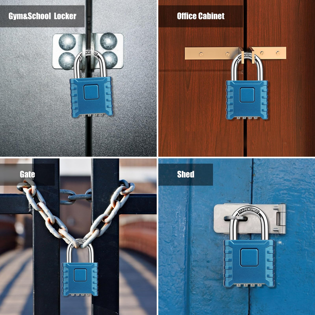 Diyife Heavy-Duty Weatherproof Padlock – One-Touch Unlocking, Hidden Password