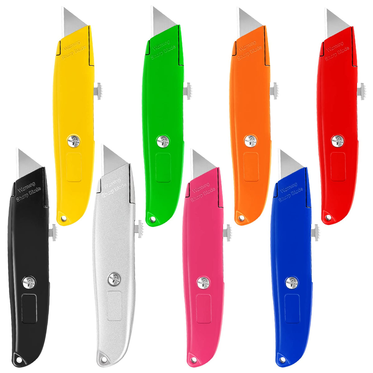 DIYSELF 8 Pack Box Cutters – Premium Retractable Utility Knife Set