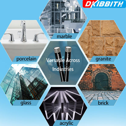 DKIBBITH 10pc Dry Diamond Core Drill Bits Set for Tile – Integrated Coolant