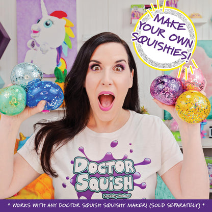 Doctor Squish Squishy Maker Refill Pack – 10 TPR Balloons + 10 Clips | DIY Squishy Kit (Ages 8+)