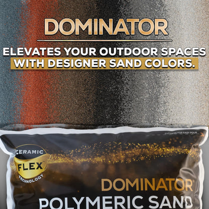 DOMINATOR 40 lb Gray Beige Polymeric Sand with Ceramic Flex Technology | 1/8in–4in Joints – Professional Grade