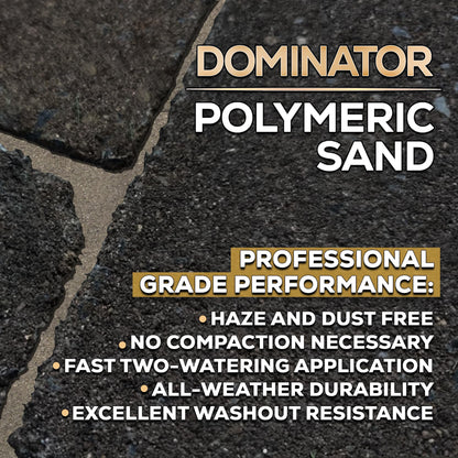 DOMINATOR 40 lb Gray Beige Polymeric Sand with Ceramic Flex Technology | 1/8in–4in Joints – Professional Grade