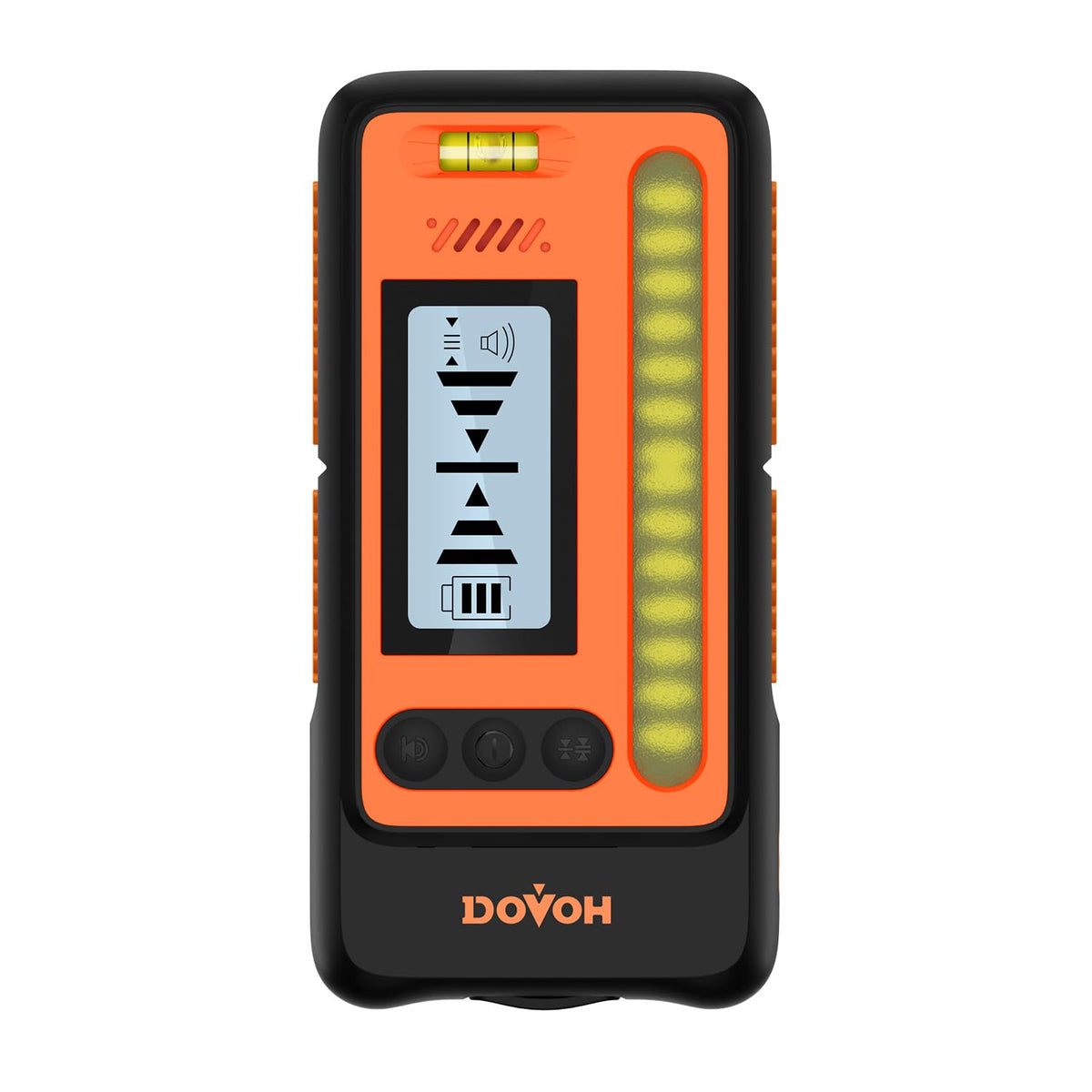 DOVOH DR1 High Accuracy Laser Level Receiver — Dual LCD, 197ft Sunlight Readouts, IP54