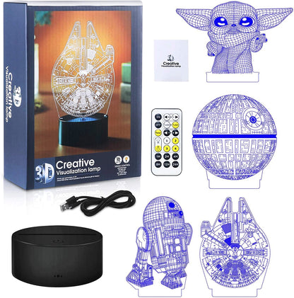 Dreamy Cubby 3D Night Light — 4 Patterns, Timing Function, LED Night Lamp for Kids Room Decor | Great Gift