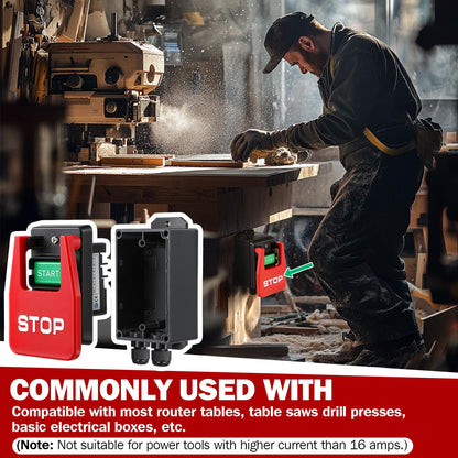 Dreyoo Safety Paddle Switch 120/230V Single Phase for Table Saws | Easy Start/Stop
