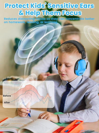 Dr.meter Kids Noise Cancelling Ear Muffs 2 Pack — 27.4dB SNR