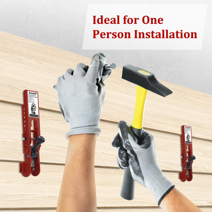 Drusolell Siding Installation Tools — Adjustable 5/16 Inch Gauge (Red Polycarbonate)