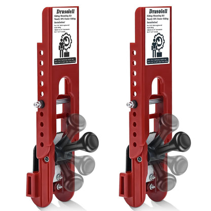 Drusolell Siding Installation Tools — Adjustable 5/16 Inch Gauge (Red Polycarbonate)