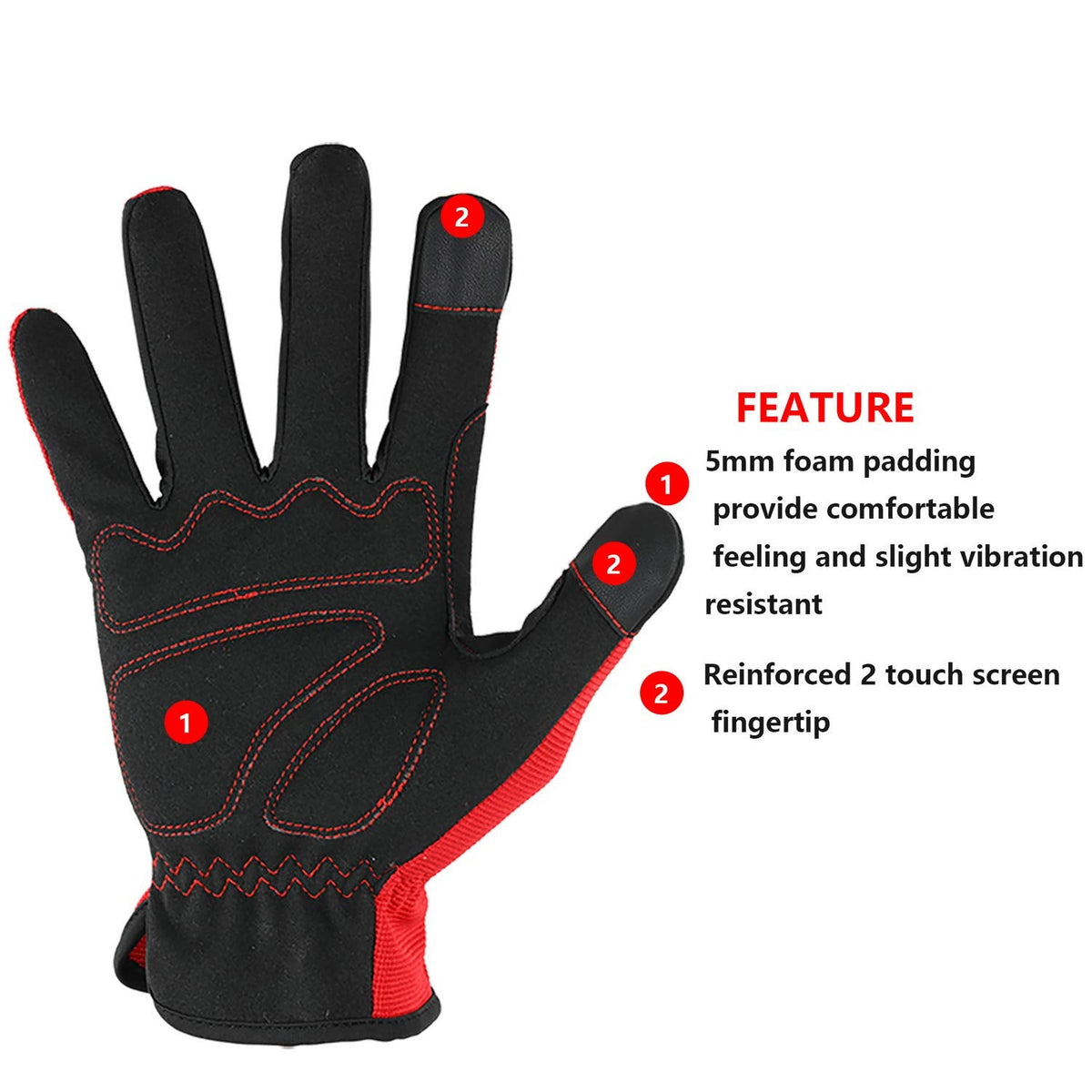 DULFINE High Performance Work Gloves for Men (3 Pairs) – Extra Large, Touch Screen Ready