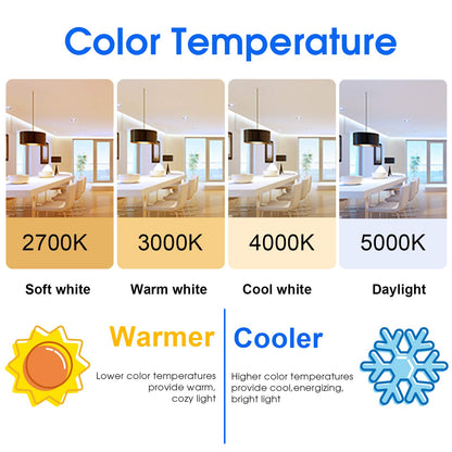 E Energetic Lighting 24-Pack A19 LED Bulbs – 60W Equivalent, 4000K Cool White, E26 Base, Non-Dimmable, ETL Listed